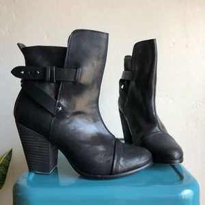 Rag &Bone Black Leather Kinsey Boot Size 40 Fits 9